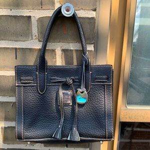 Dooney & Bourke mini black leather satchel pocketbook bag